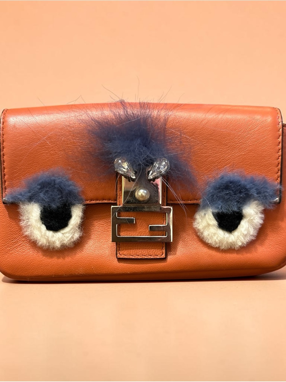 Fendi Micro Monster Baguette Clutch